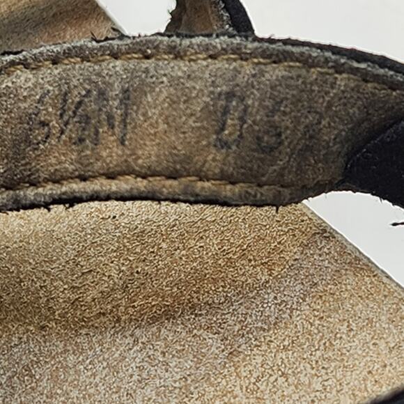 SAS Women Slingback Black Leather Snake Print Sandals Size 6.5 M Comfort Shoes - Picture 6 of 9